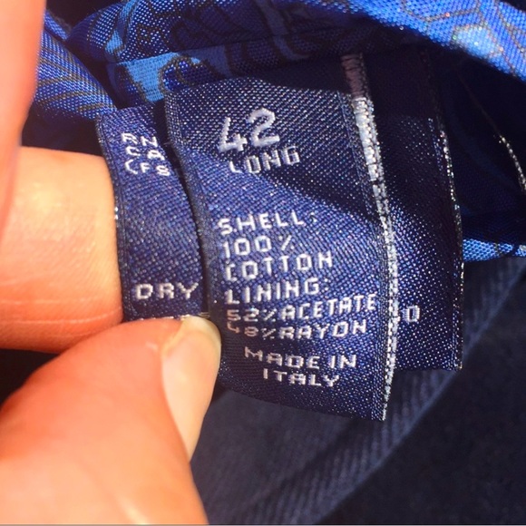 H by Hilfiger Blue Sports Coat - Picture 7 of 8